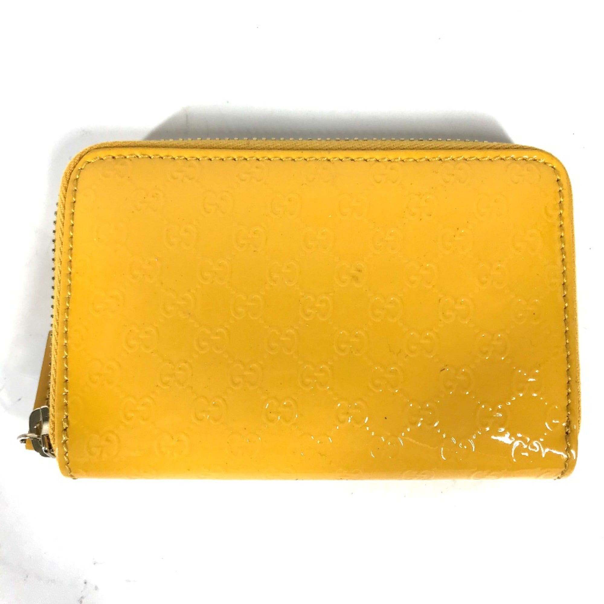 Gucci Yellow Patent Leather Coin Purse/Coin Case (Pre-Owned)