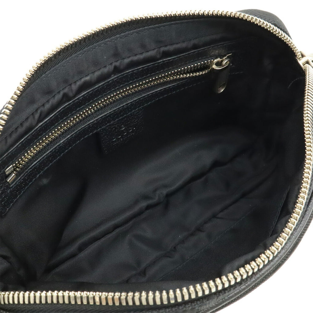 Gucci Black Nylon Canvas Leather Fanny Pack Sling Bag (Pre-Owned)