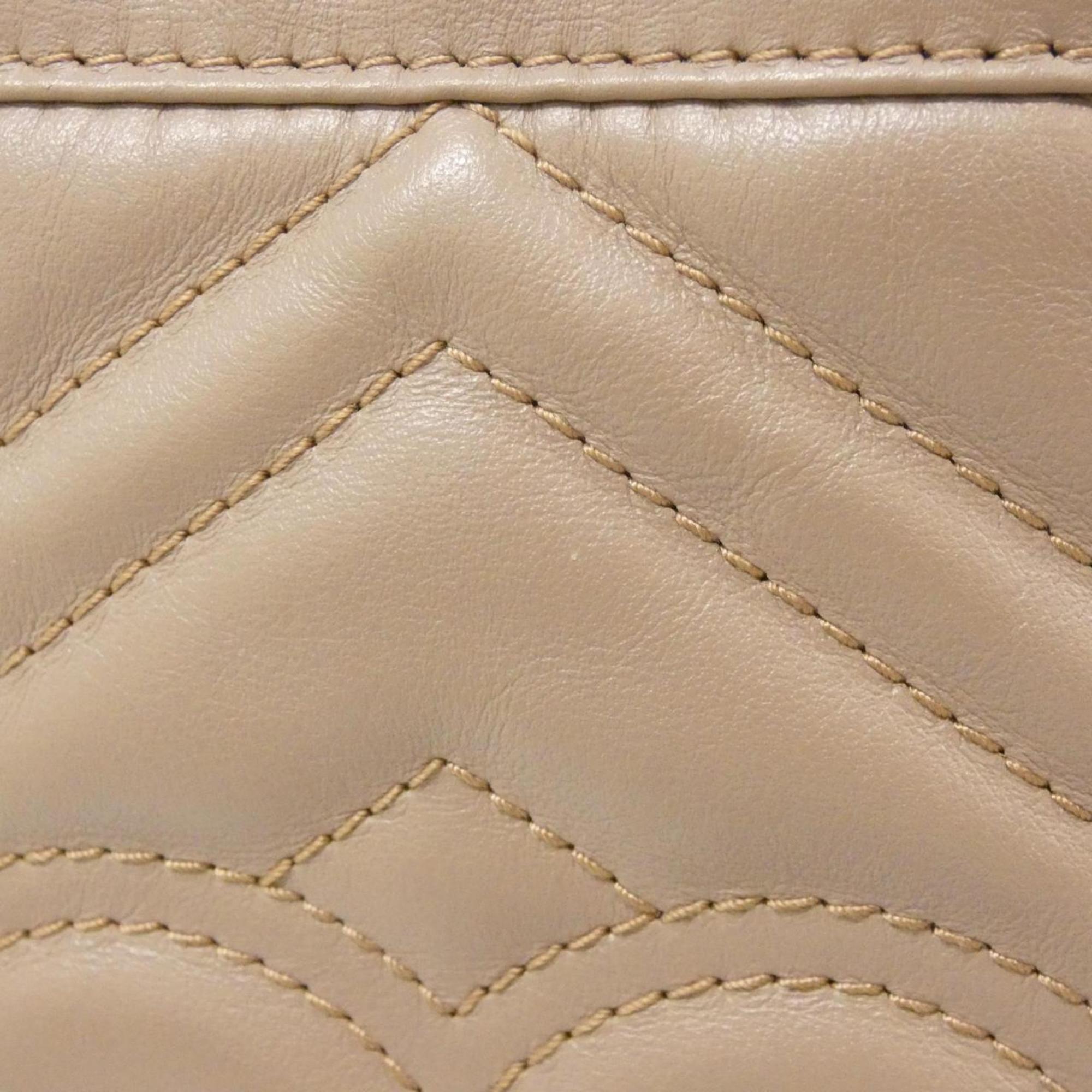Gucci Beige Leather Shoulder Bag (Pre-Owned)