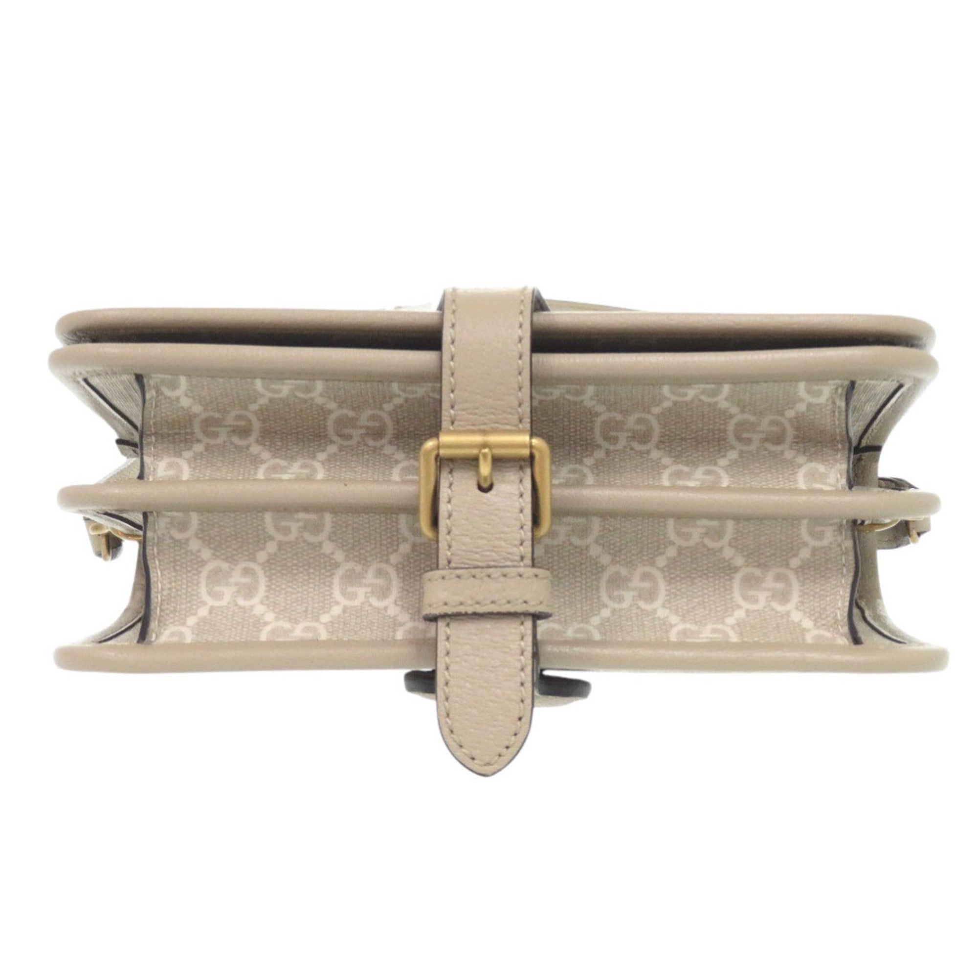 Gucci Beige Gg Supreme Shoulder Bag (Pre-Owned)