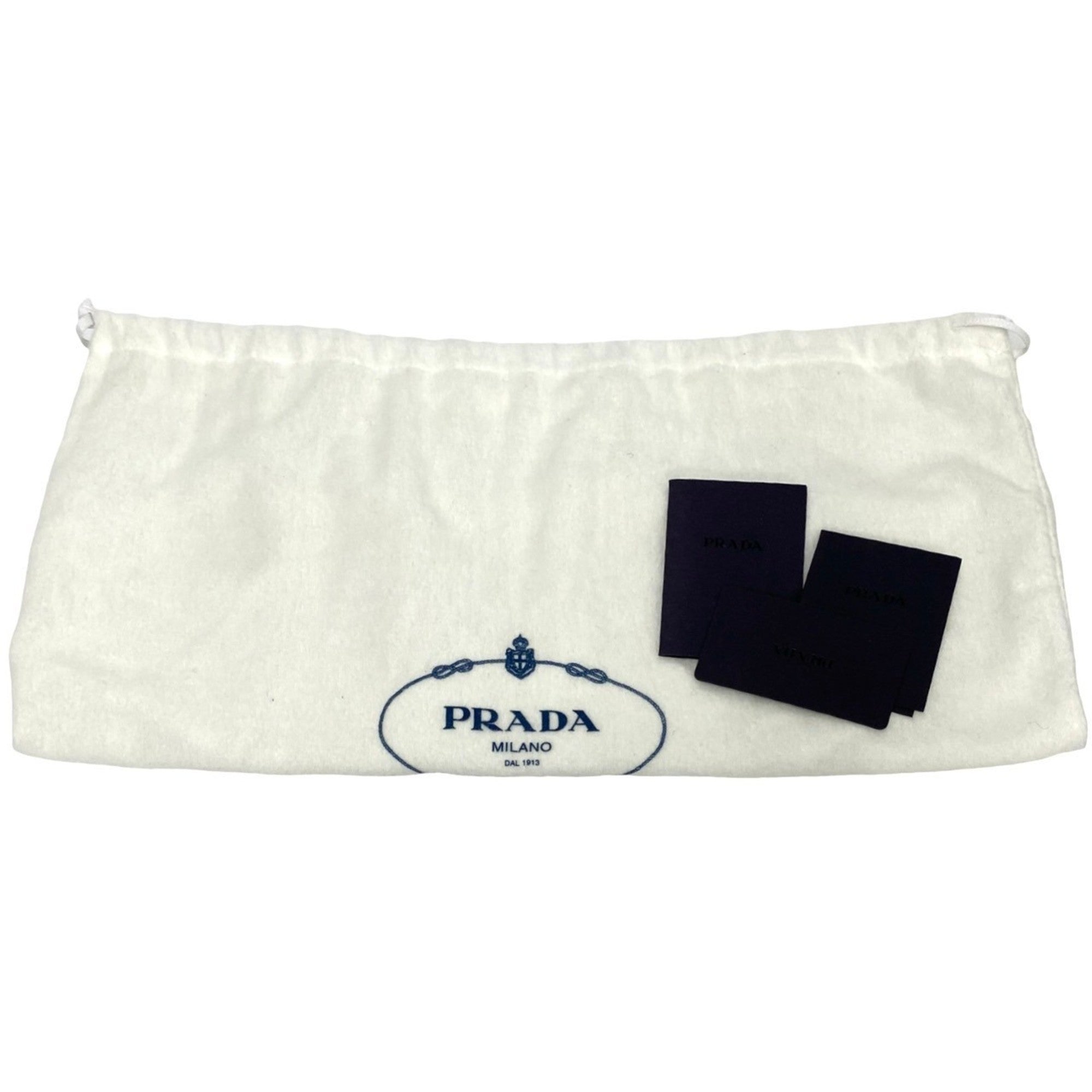 Prada White Pile Fabric Handbag (Pre-Owned)