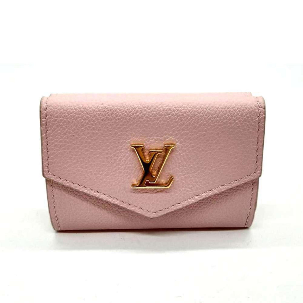 Louis Vuitton Pink Leather Wallet (Tri-Fold) (Pre-Owned)