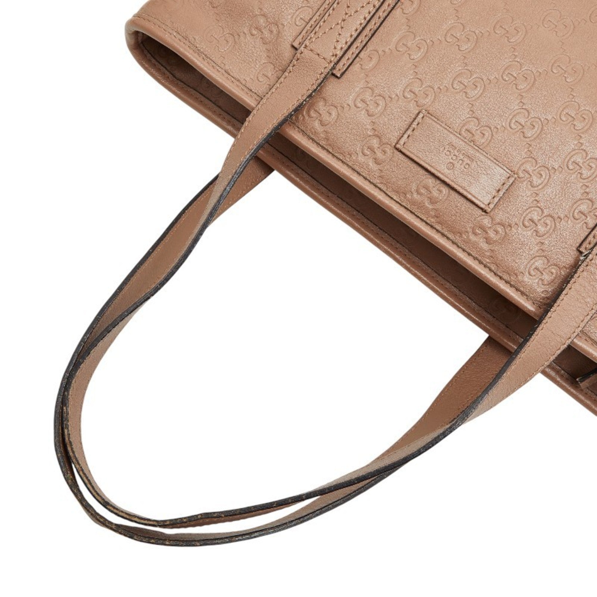 Gucci Beige Leather Handbag Tote Bag (Pre-Owned)
