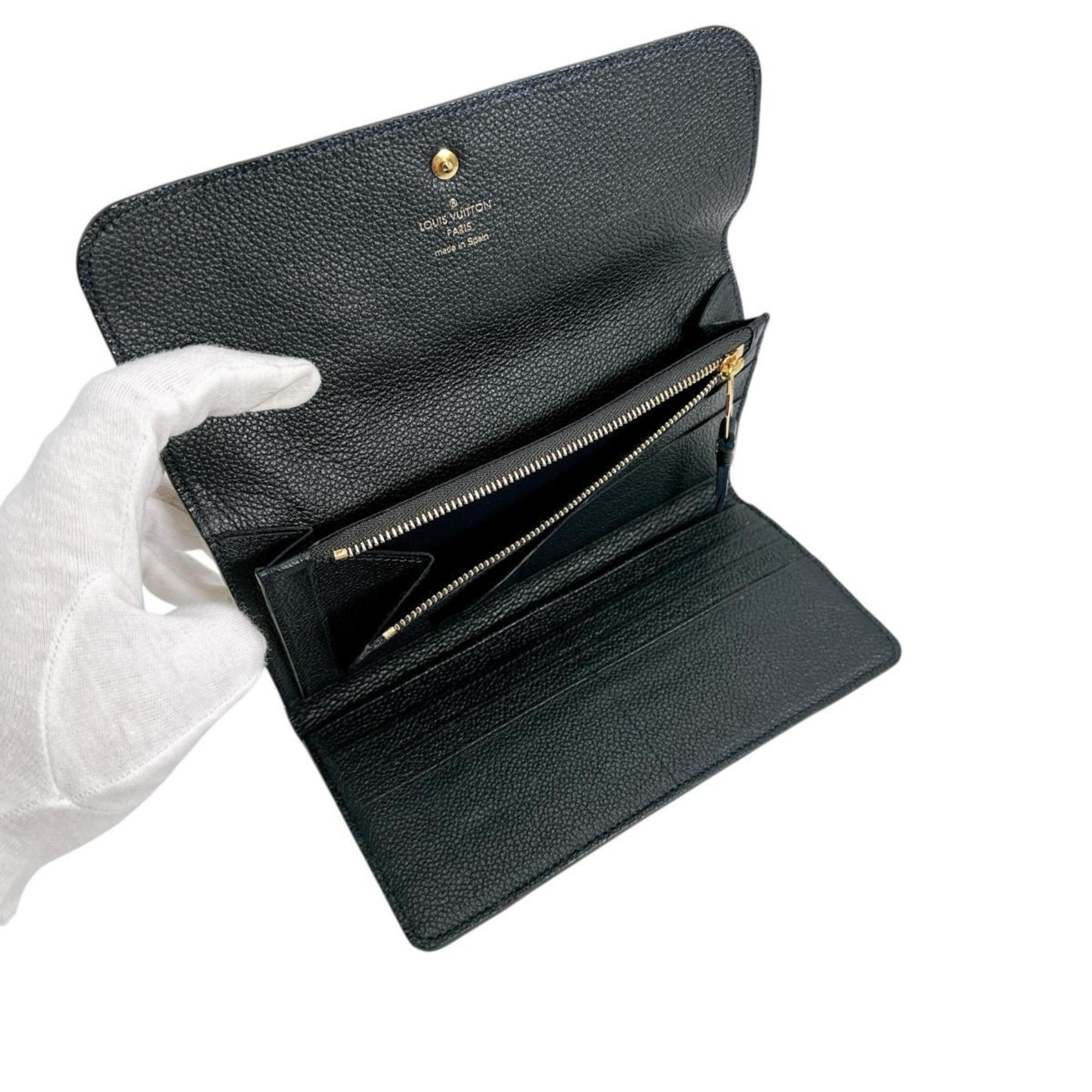 Louis Vuitton Infini Navy Monogram Empreinte Long Wallet (Tri-Fold) (Pre-Owned)