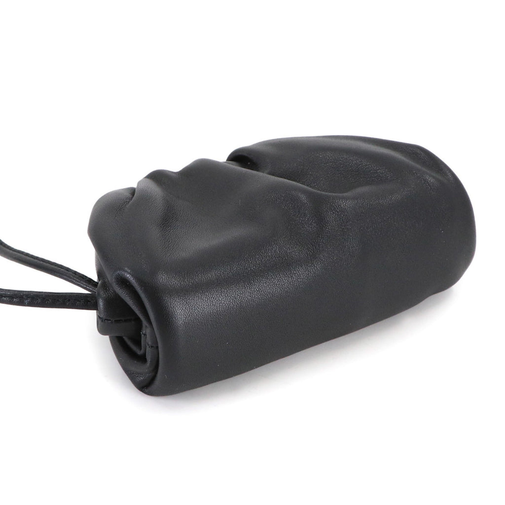 Bottega Veneta Black Leather Coin Purse/Coin Case (Pre-Owned)