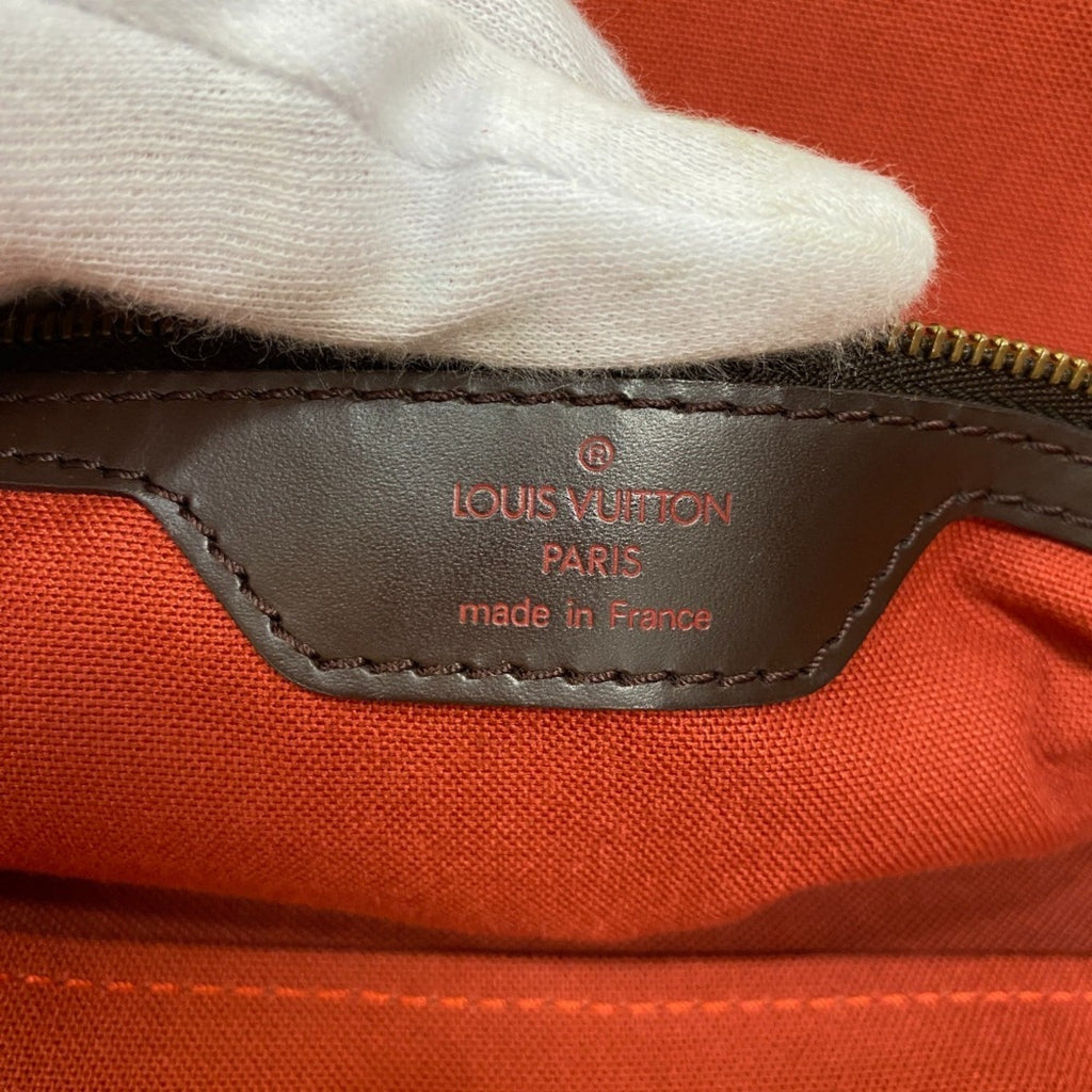 Louis Vuitton Damier Brown Red Color Leather Handbag (Pre-Owned)