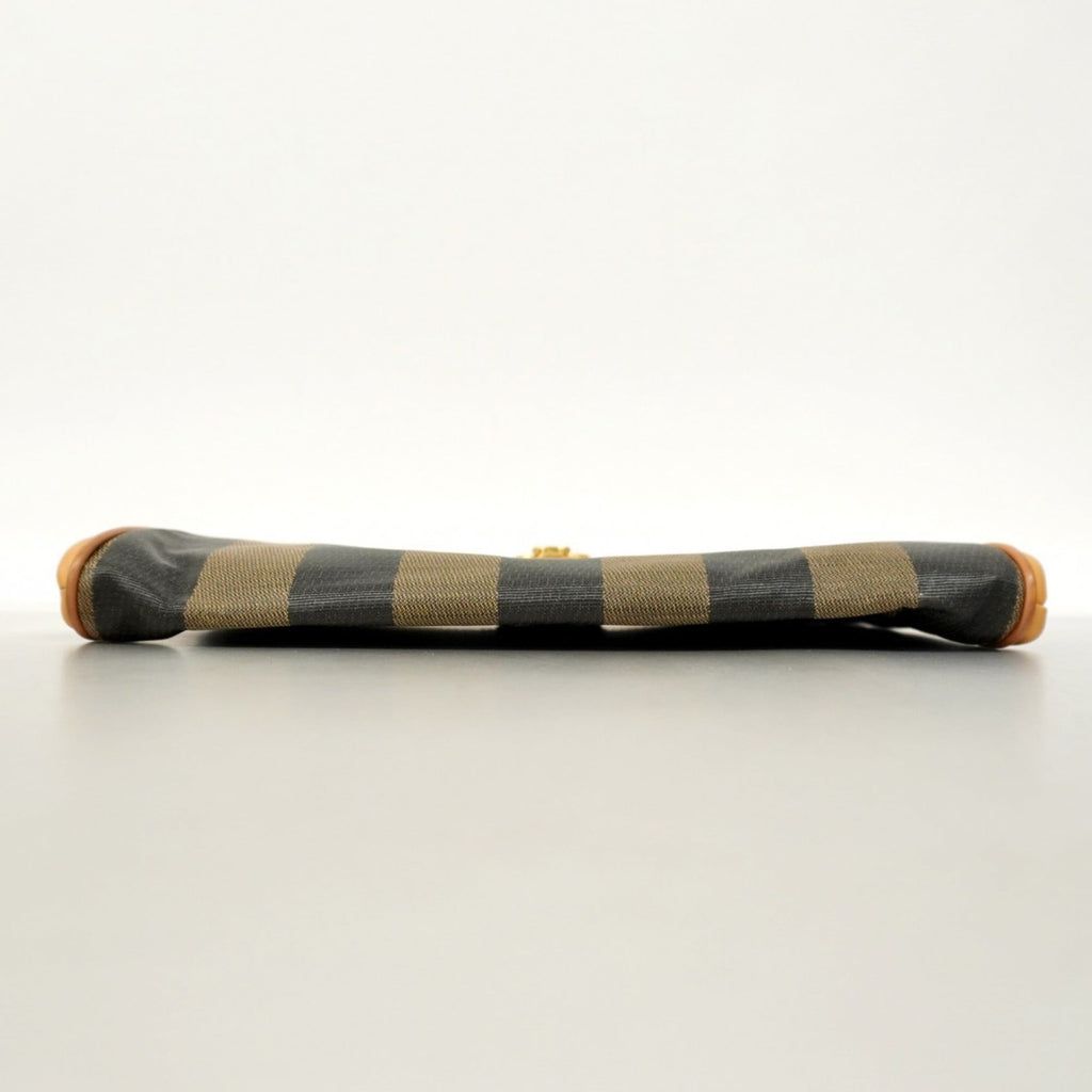 Fendi Beige Black Pvc Clutch Bag (Pre-Owned)