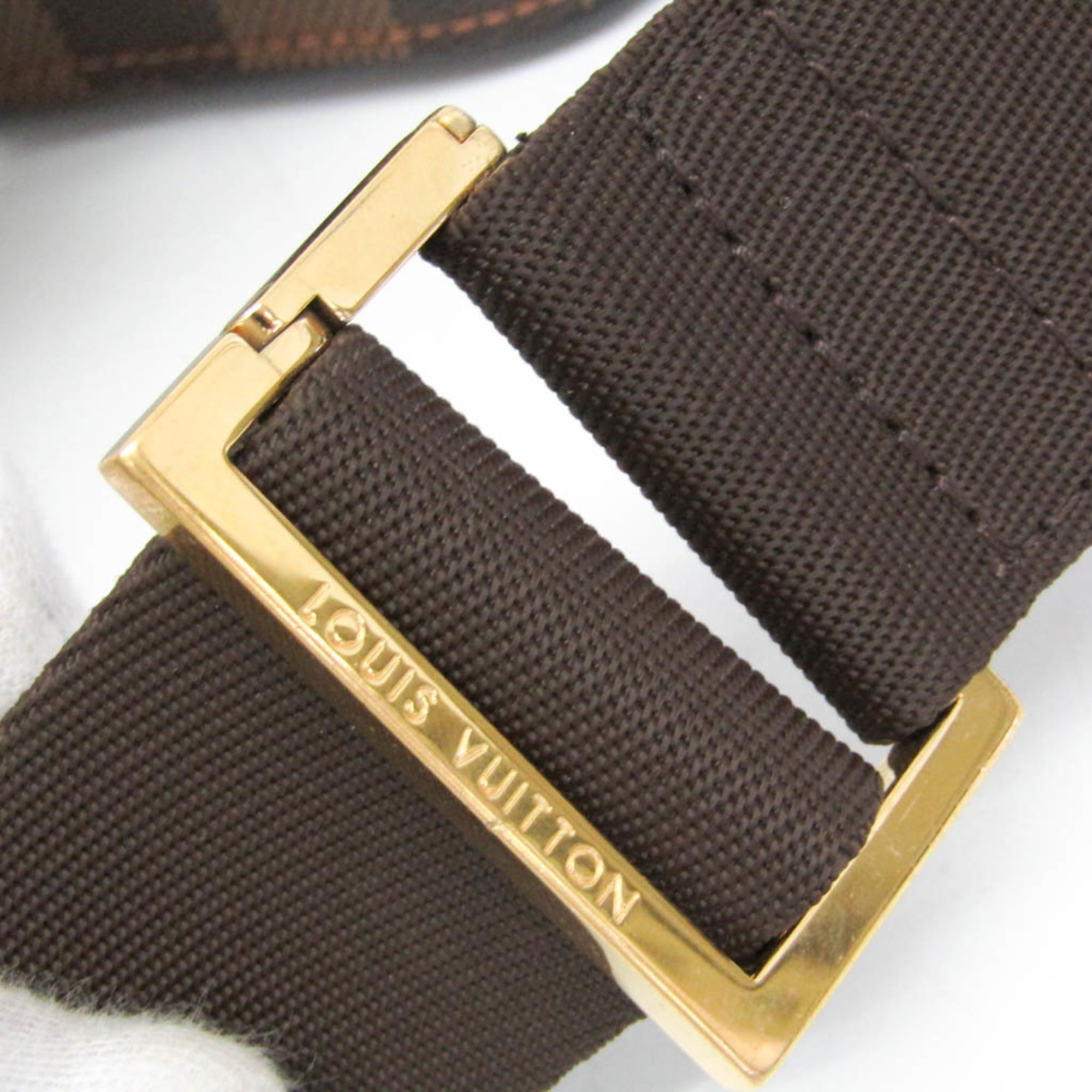 Louis Vuitton Geronimos Waist Bag Damier Brown Canvas Shoulder Bag Bag (Pre-Owned)