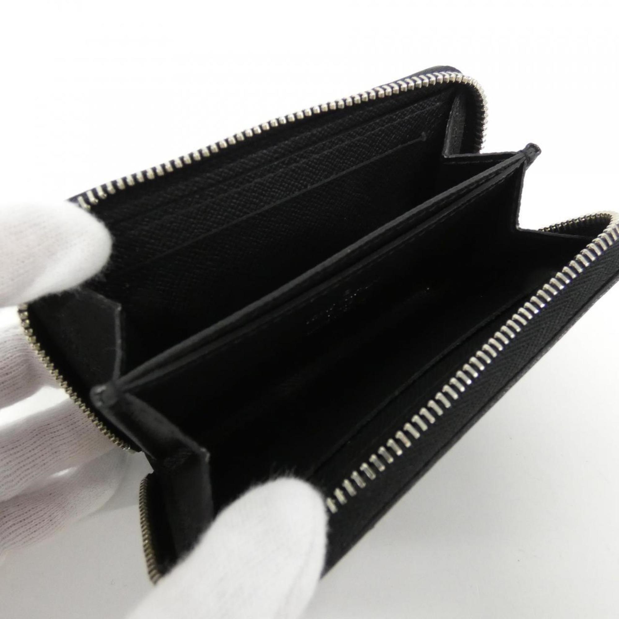 Louis Vuitton Black Leather Coin Purse/Coin Case (Pre-Owned)