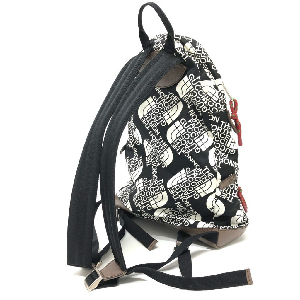 Gucci Black Brown White Nylon Leather Backpack (Pre-Owned)
