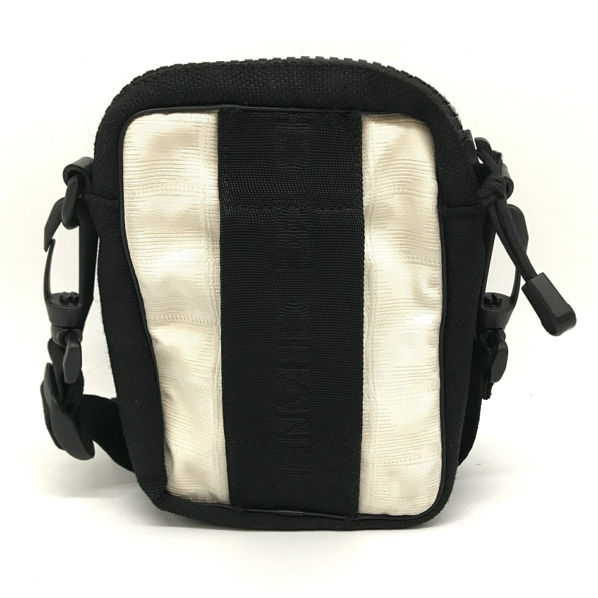 Chanel Sport Black Ivory Nylon Shoulder Bag (Pre-Owned)