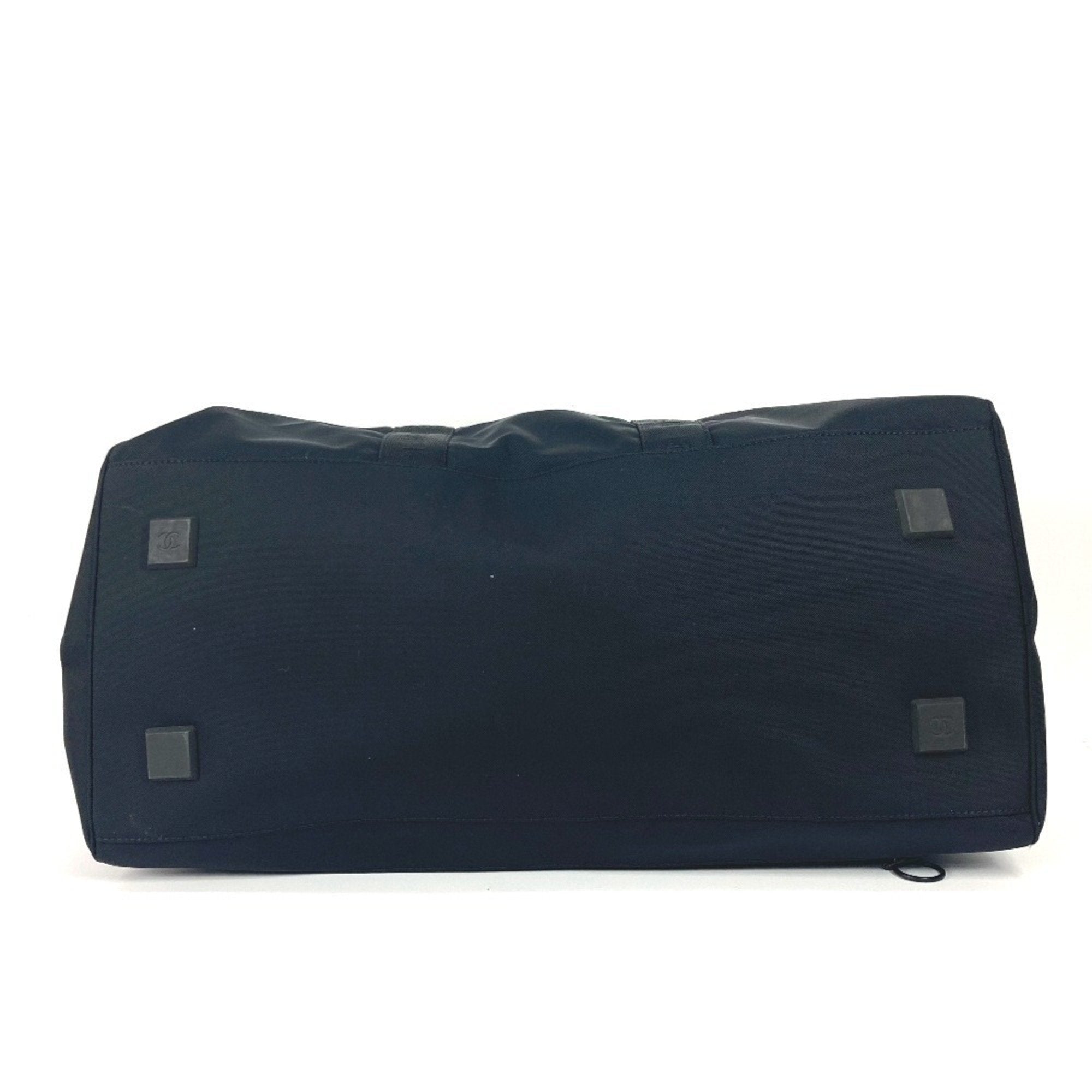 Chanel Black Nylon Boston Bag Shoulder Bag (Pre-Owned)