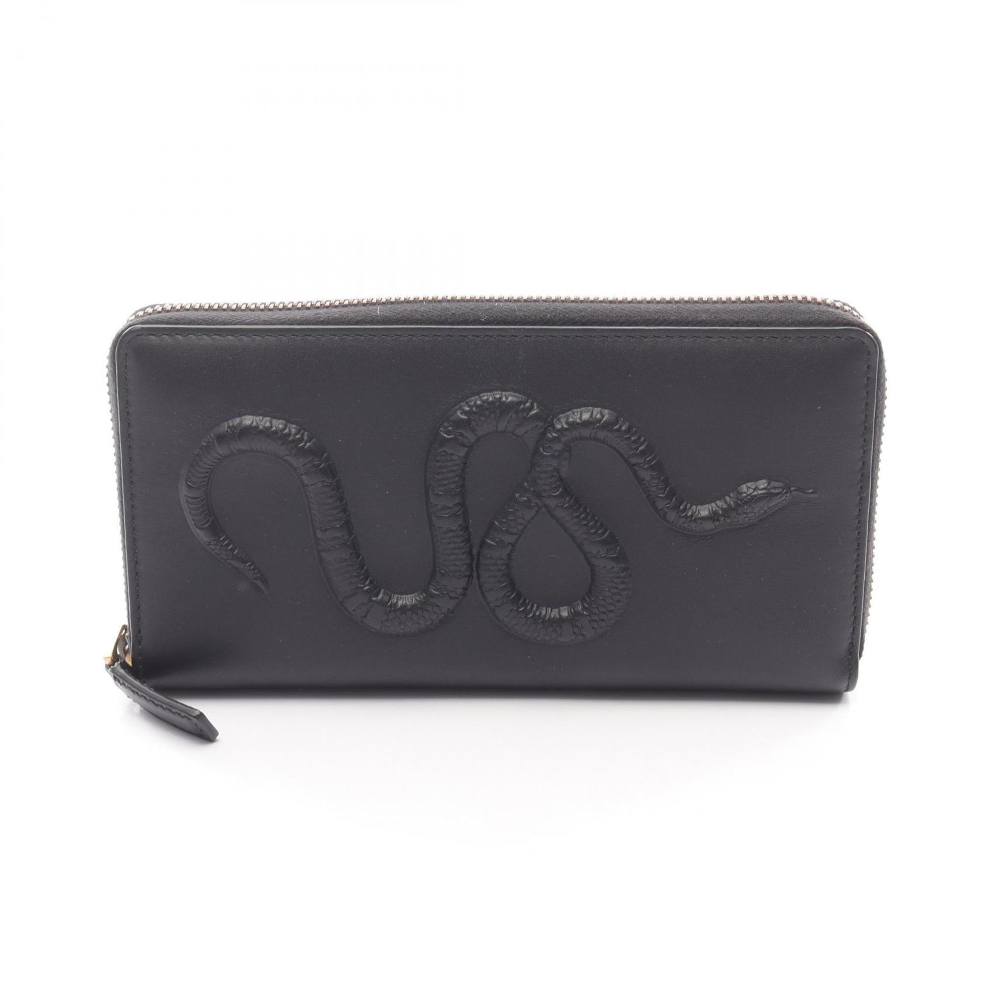 Gucci Black Leather Long Wallet (Bi-Fold) (Pre-Owned)
