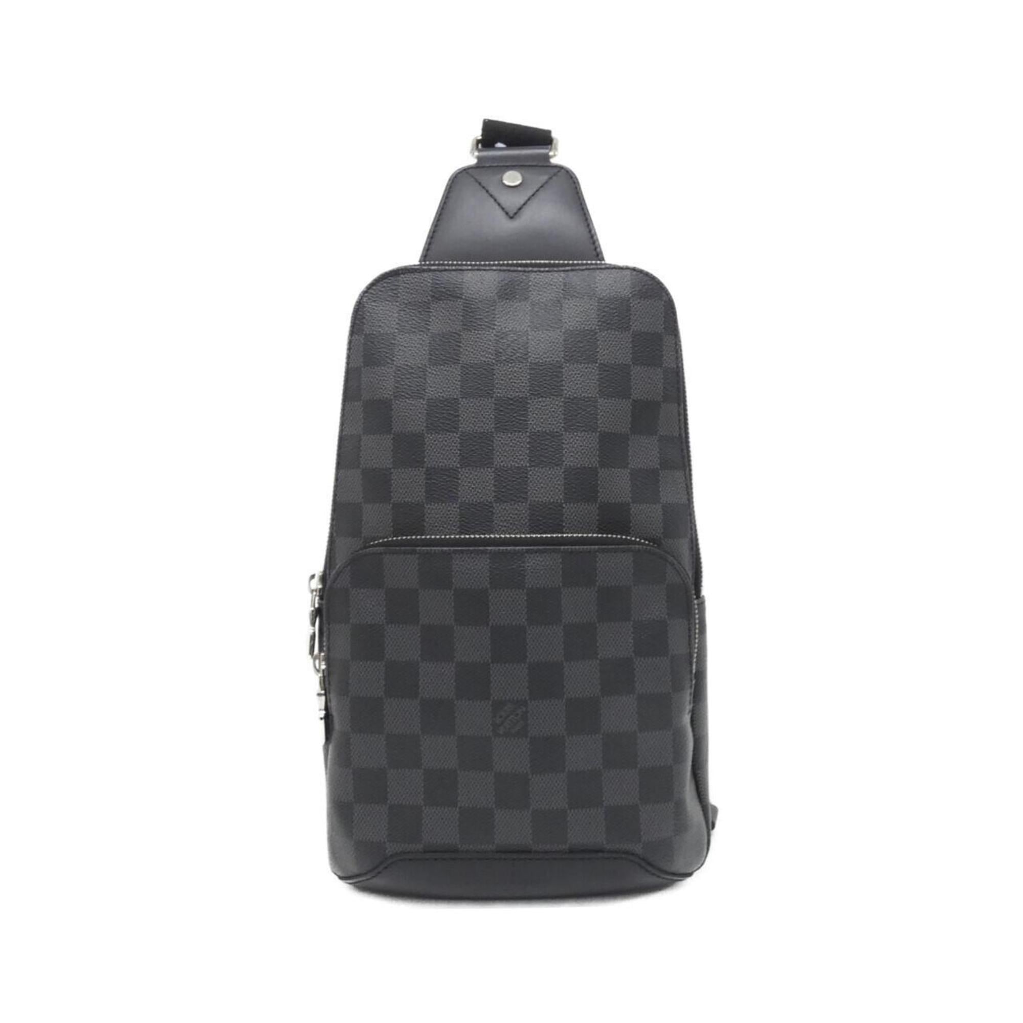 Louis Vuitton Graphite Coated Canvas Shoulder Bag Sling Bag (Pre-Owned)