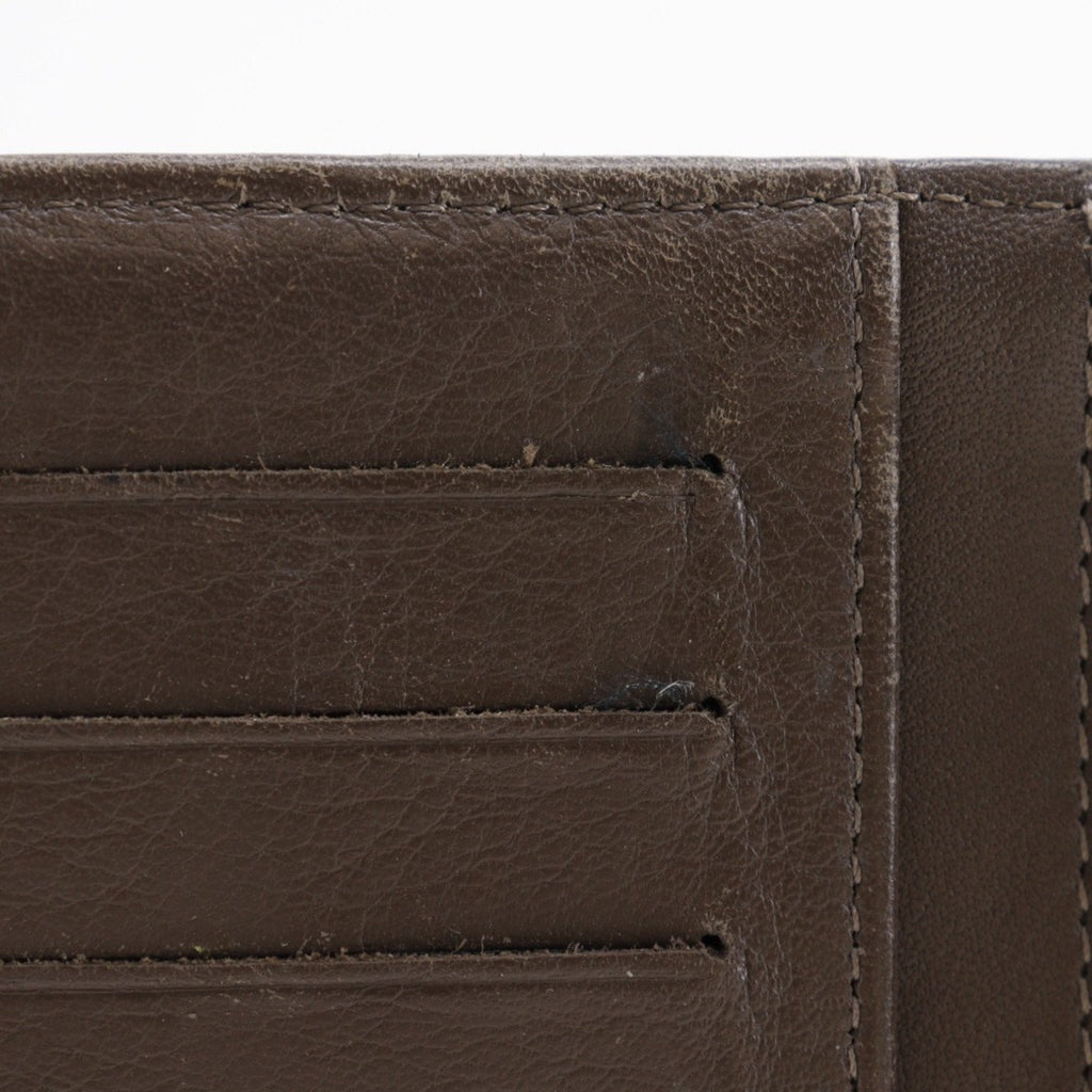 Chanel Bronze Leather Long Wallet (Bi-Fold) (Pre-Owned)