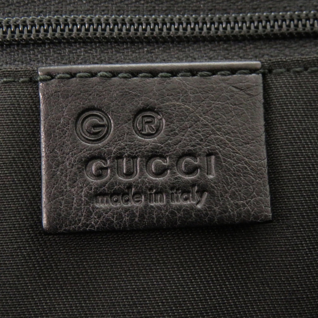 Gucci Black Canvas Leather Tote Bag (Pre-Owned)