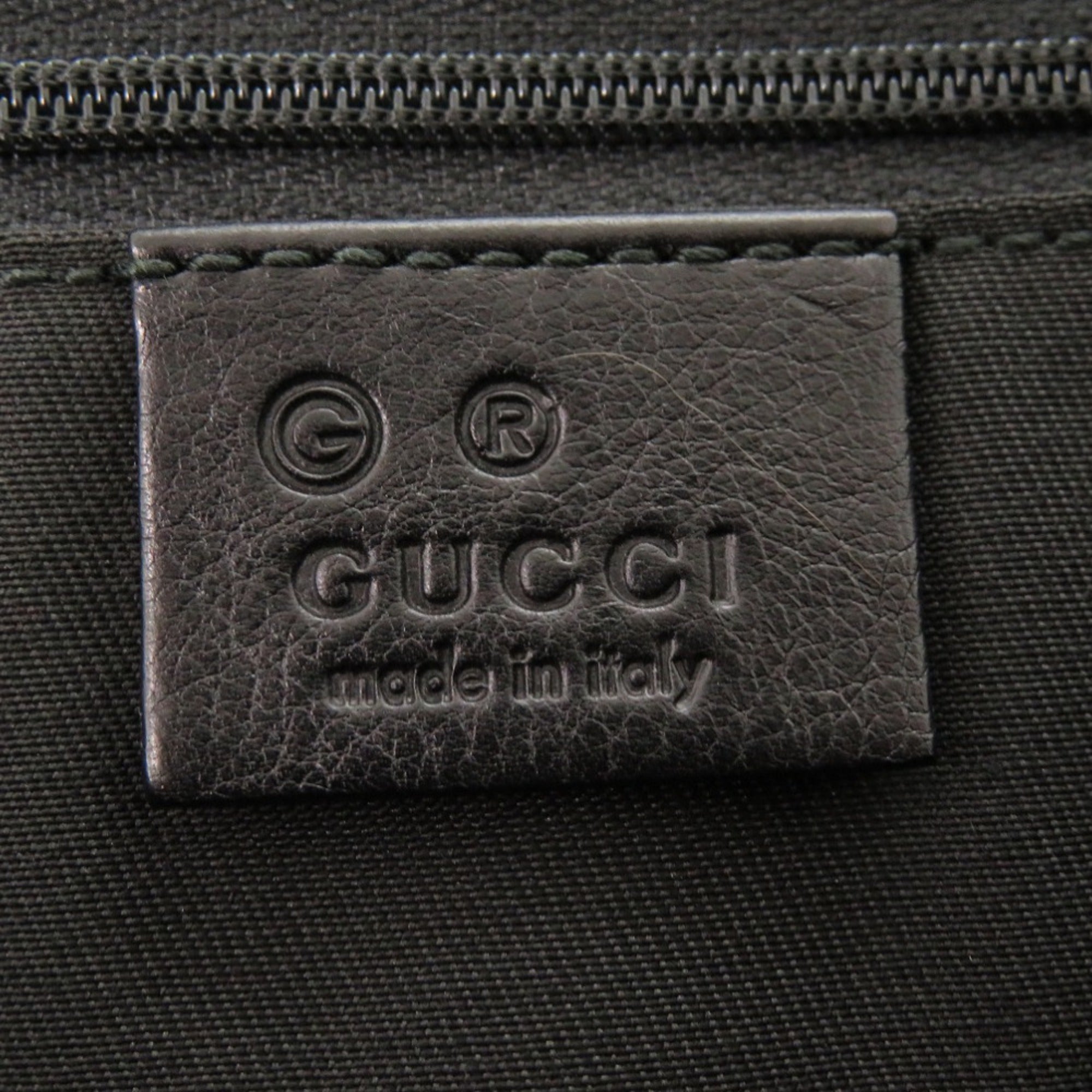 Gucci Black Canvas Leather Tote Bag (Pre-Owned)