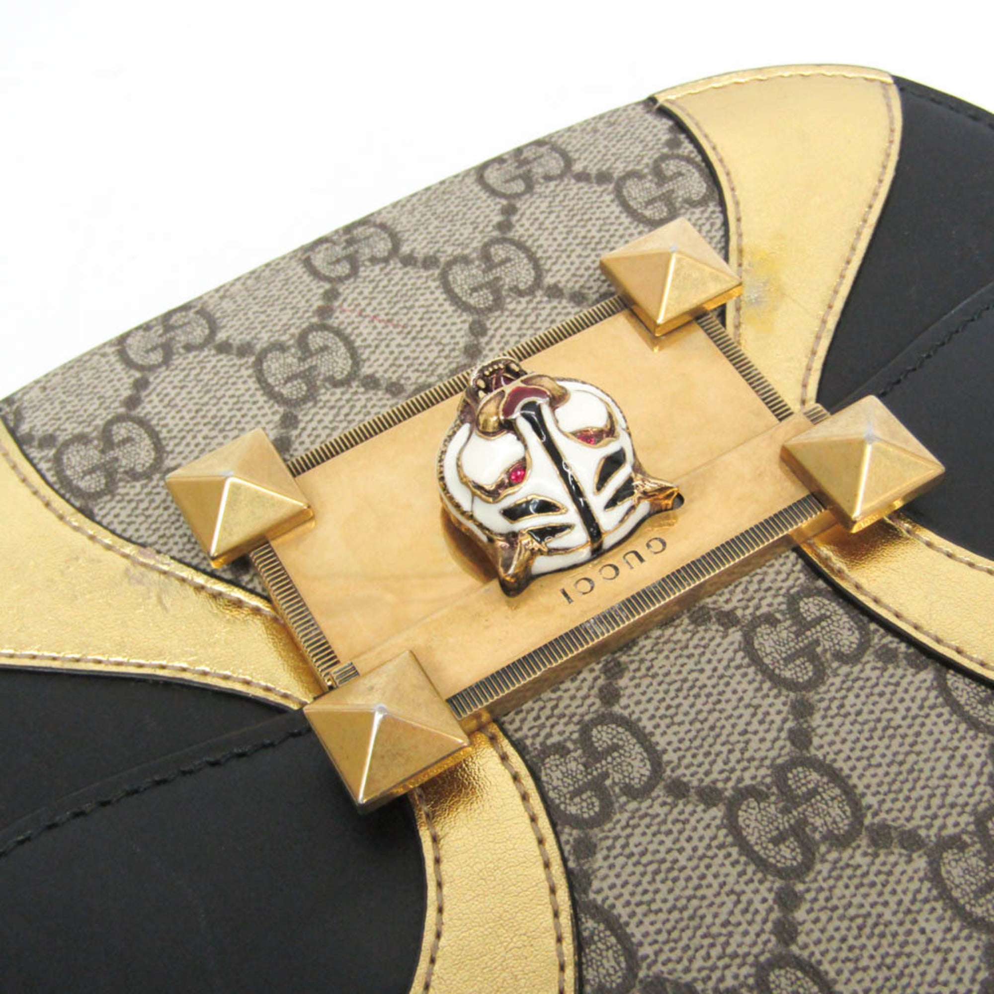 Gucci Osiride Shoulder Bag Gg Coated Canvas And Leather Beige Canvas Shoulder Bag Bag (Pre-Owned)