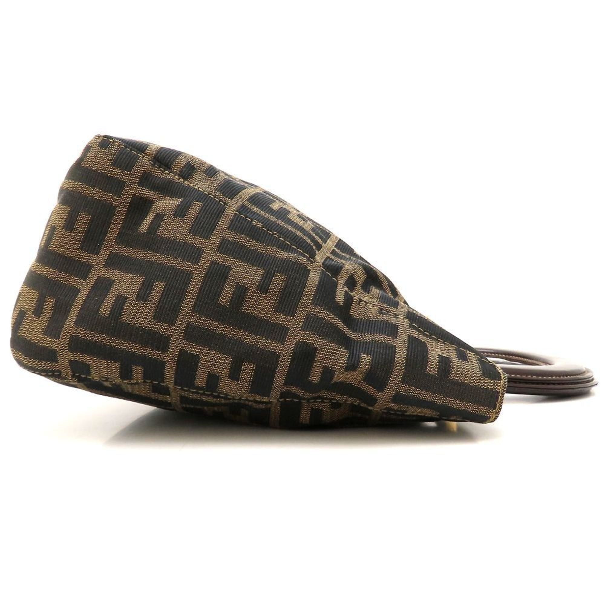 Fendi Zucca Brown Canvas Leather Tote Bag (Pre-Owned)