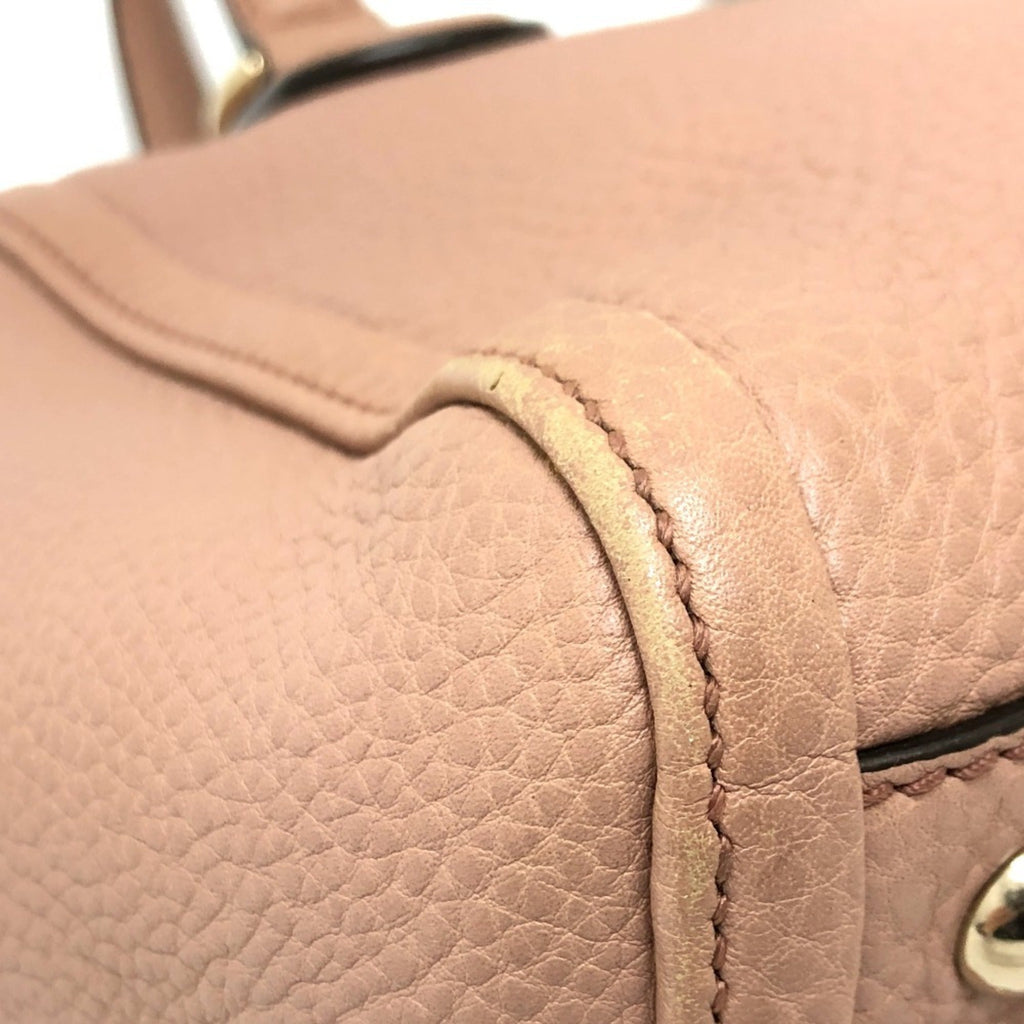 Gucci Pink Beige Leather Handbag (Pre-Owned)