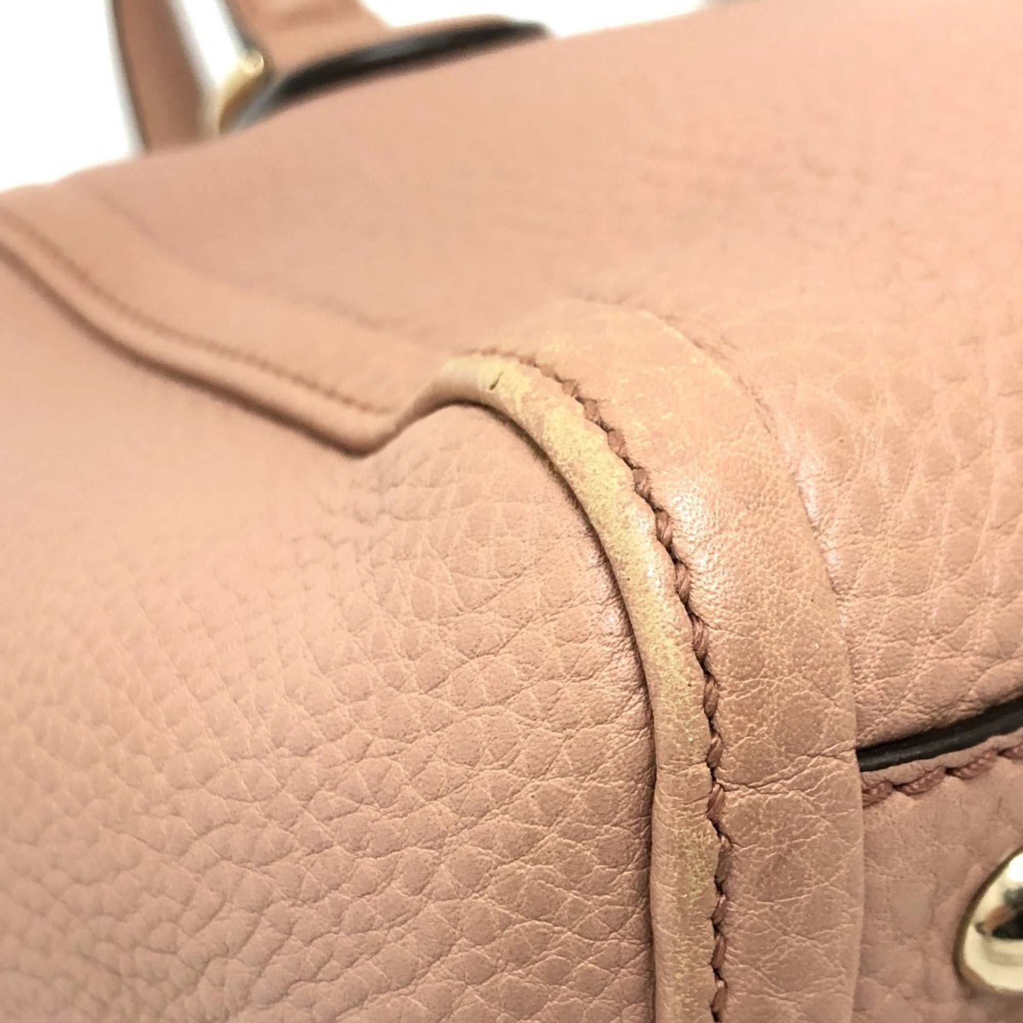 Gucci Pink Beige Leather Handbag (Pre-Owned)