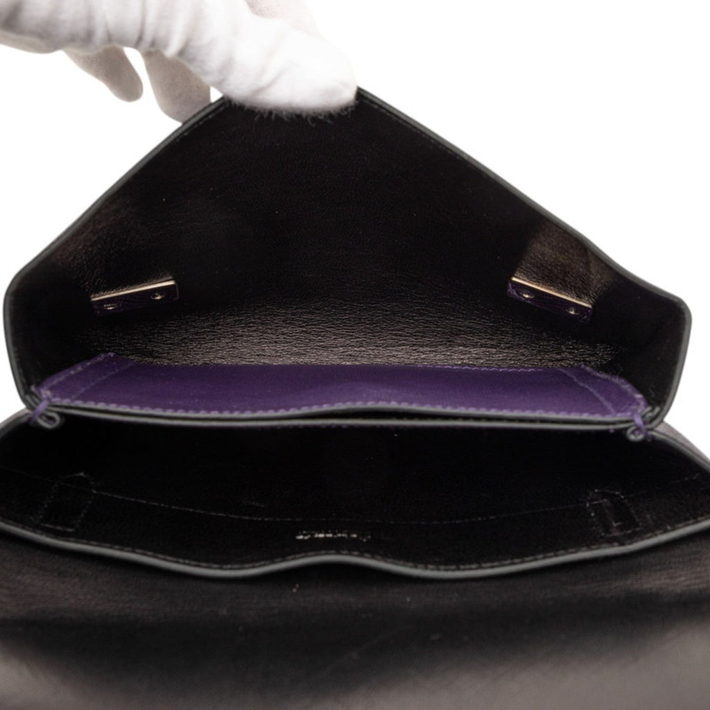 Prada Purple Leather Shoulder Bag (Pre-Owned)