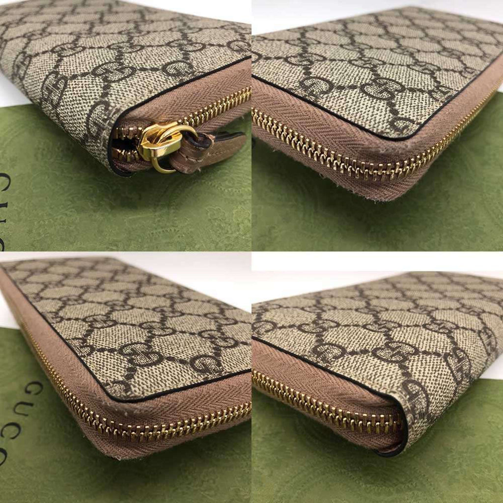 Gucci Beige Gg Supreme Long Wallet (Bi-Fold) (Pre-Owned)