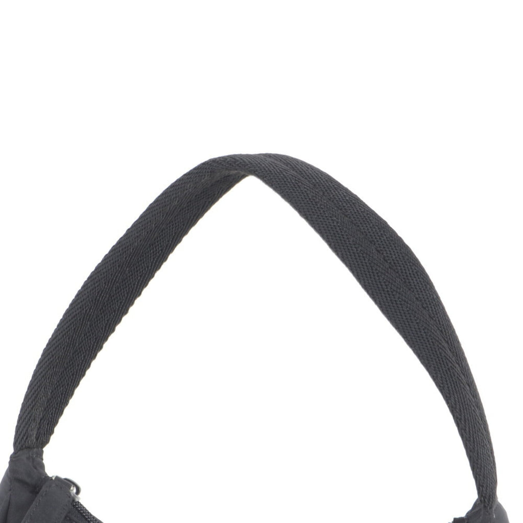 Prada Black Nylon Leather Handbag Tote Bag (Pre-Owned)