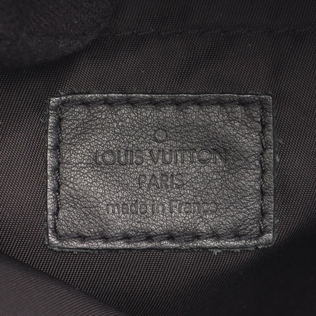 Louis Vuitton Black Brown Pvc Coated Canvas Leather Backpack (Pre-Owned)