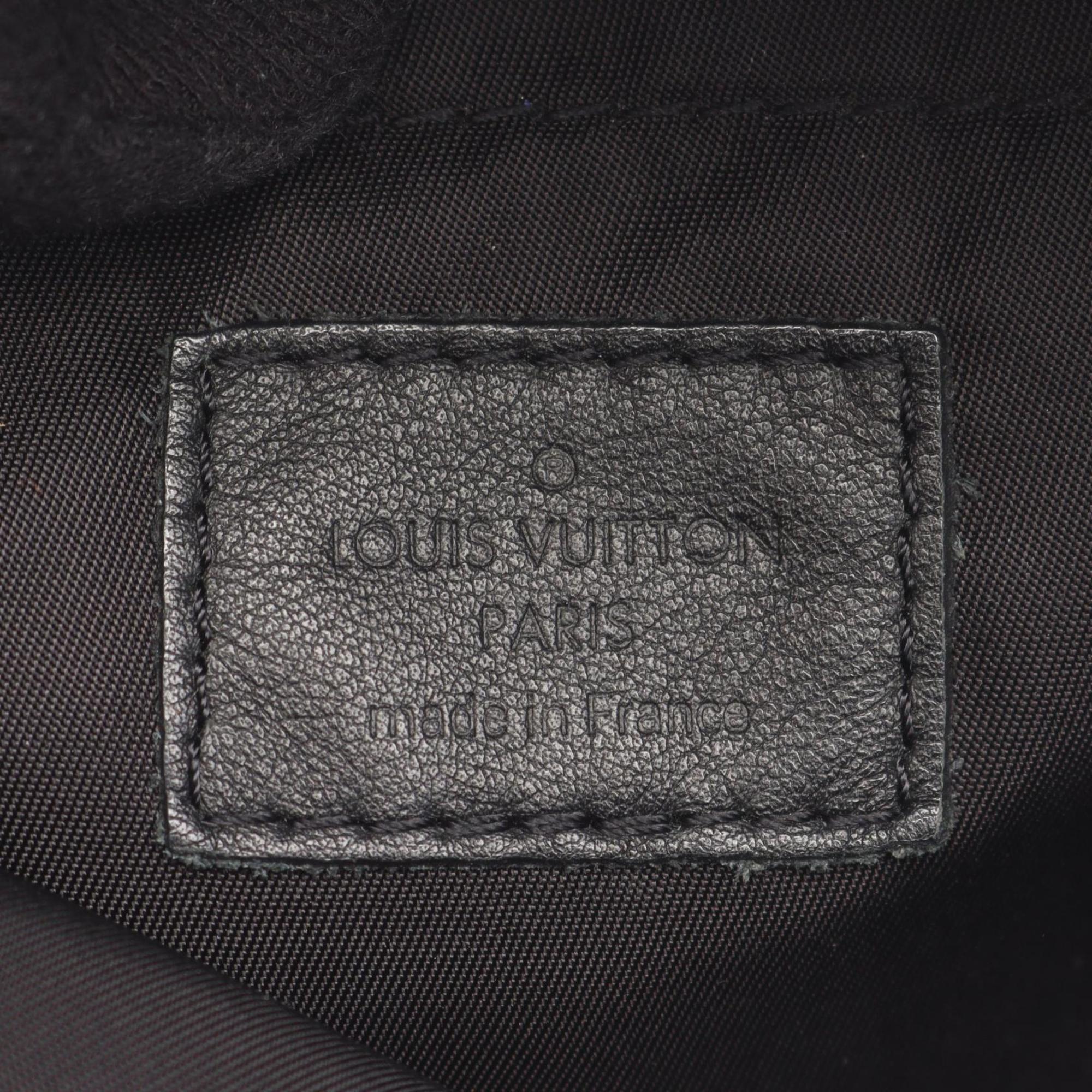 Louis Vuitton Black Brown Pvc Coated Canvas Leather Backpack (Pre-Owned)