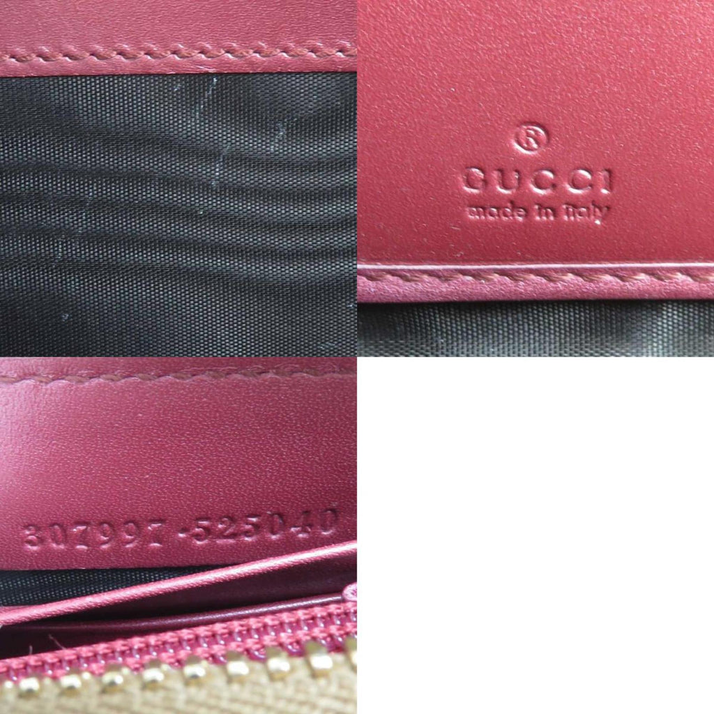 Gucci Bronze Leather Long Wallet (Bi-Fold) (Pre-Owned)