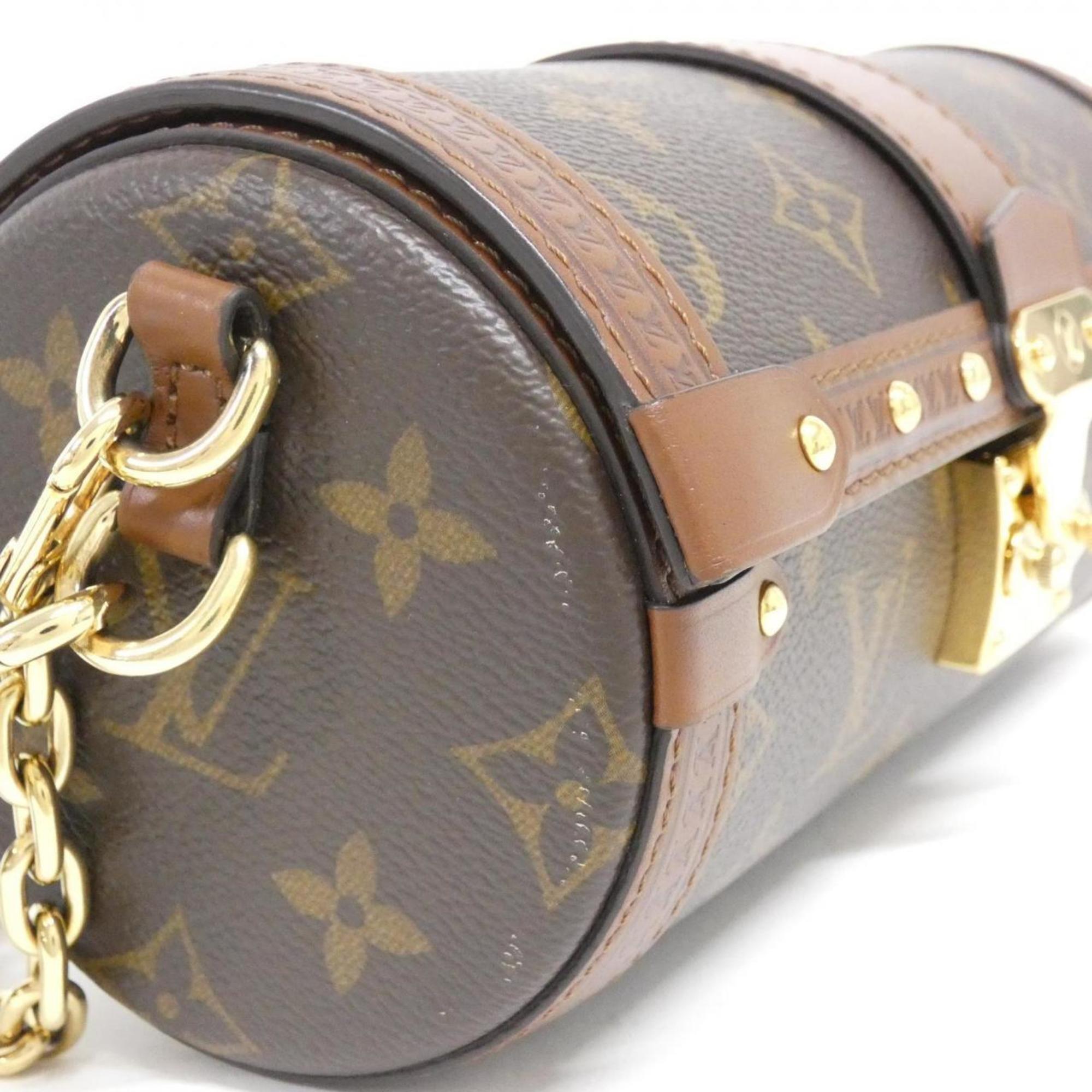 Louis Vuitton Marron Coated Canvas Shoulder Bag (Pre-Owned)