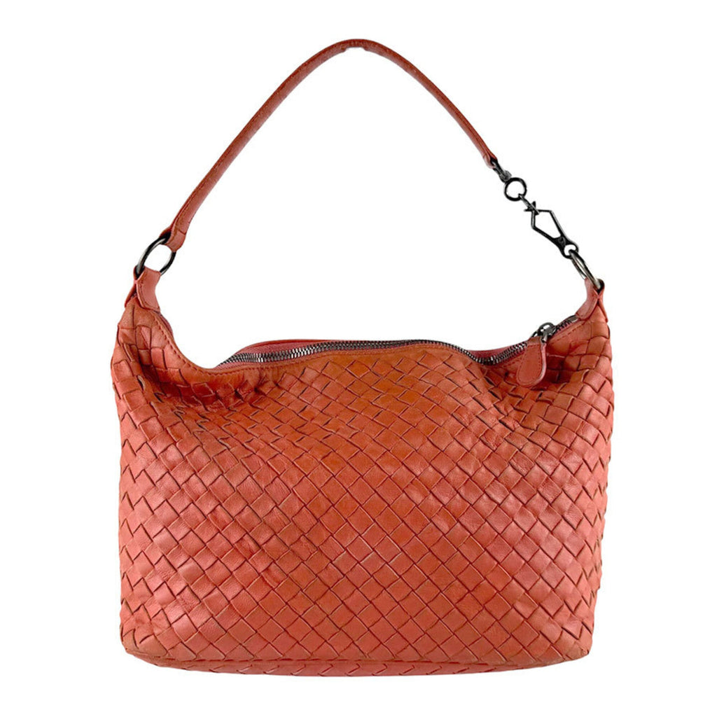 Bottega Veneta Orange Leather Shoulder Bag (Pre-Owned)