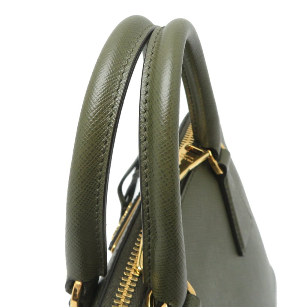 Prada Green Leather Handbag (Pre-Owned)