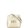 Gucci Gold White Leather Shoulder Bag (Pre-Owned)