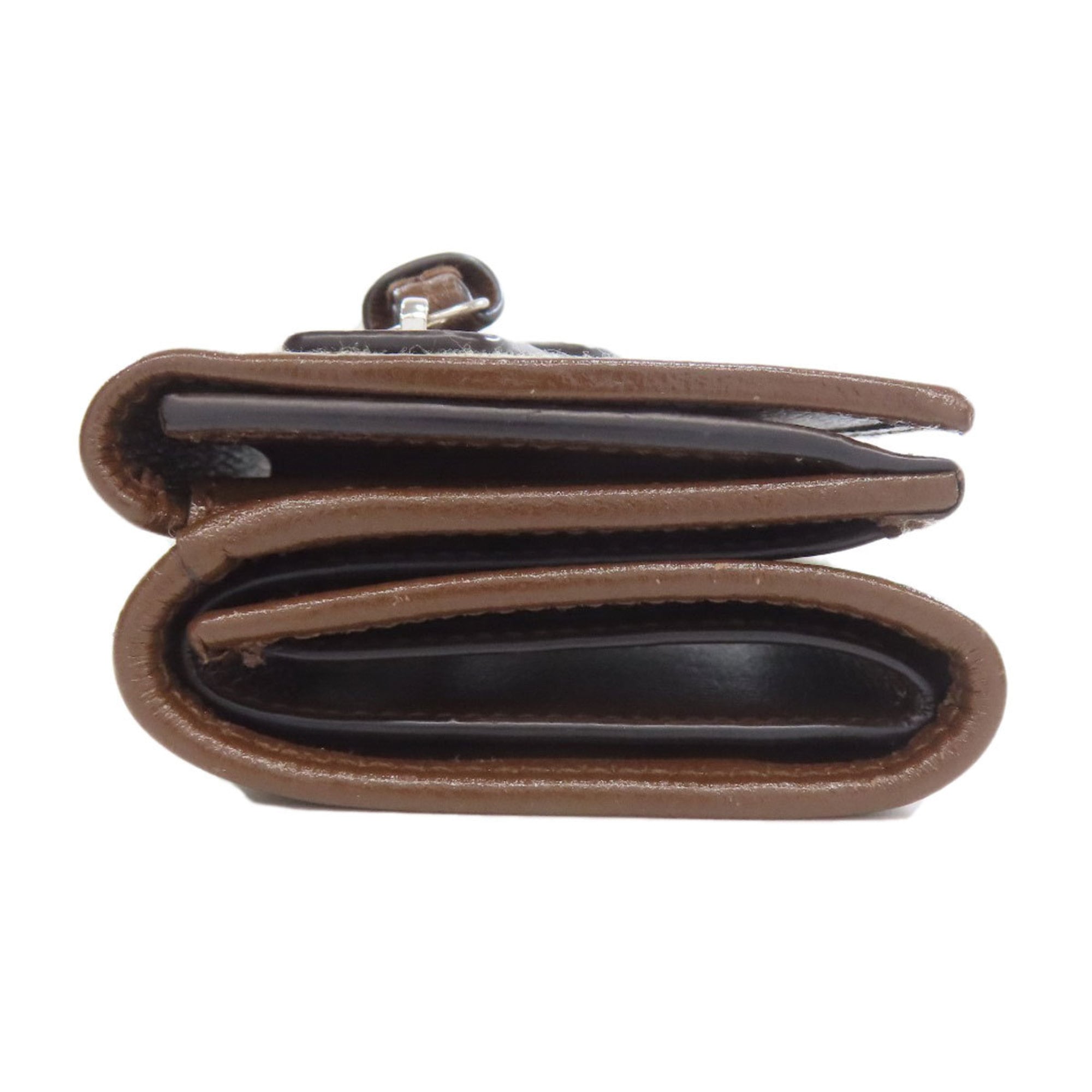 Gucci Brown Canvas Leather Wallet (Bi-Fold) (Pre-Owned)