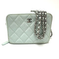 Chanel Blue Leather Shoulder Bag (Pre-Owned)