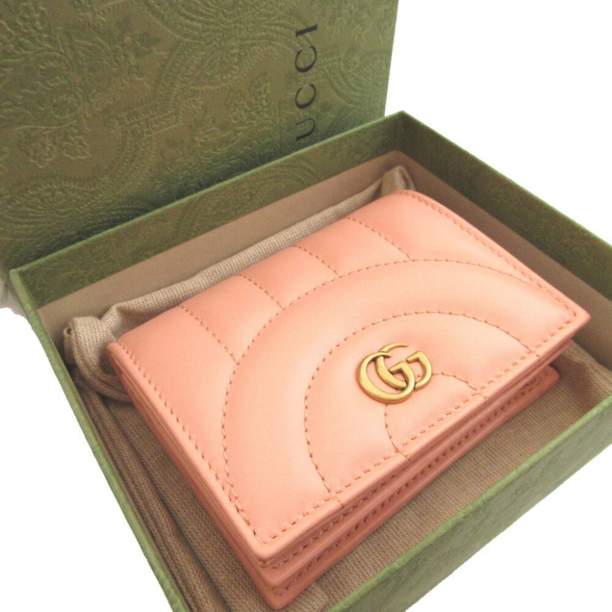 Gucci Pink Leather Wallet (Bi-Fold) (Pre-Owned)