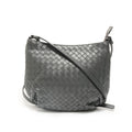 Bottega Veneta Intrecciato Gray Intrecciato Shoulder Bag (Pre-Owned)