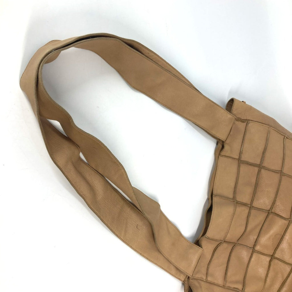Chanel Beige Leather Shoulder Bag Tote Bag (Pre-Owned)
