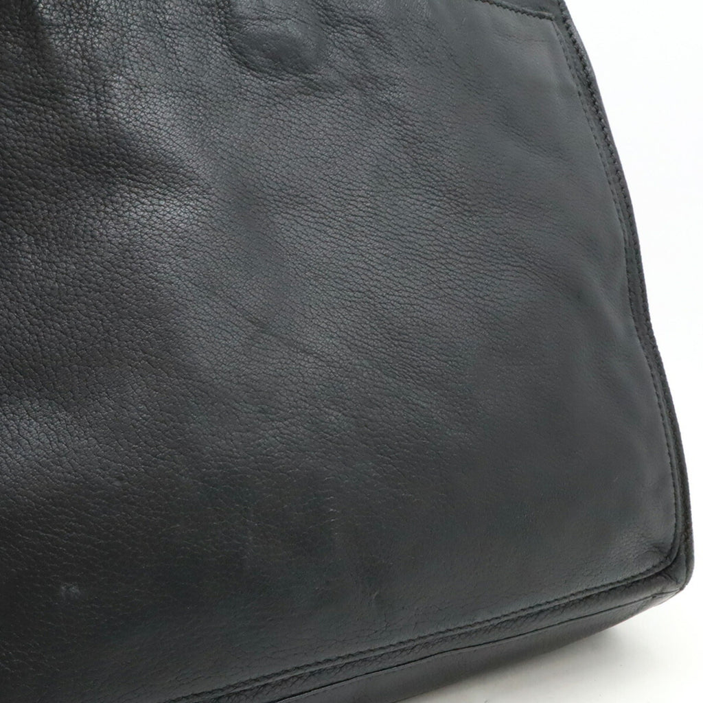 Chanel Black Leather Shoulder Bag Tote Bag (Pre-Owned)