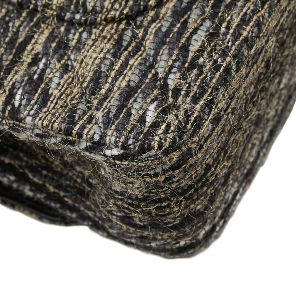 Chanel Matelasse Black Multi-Color Tweed Handbag Shoulder Bag (Pre-Owned)