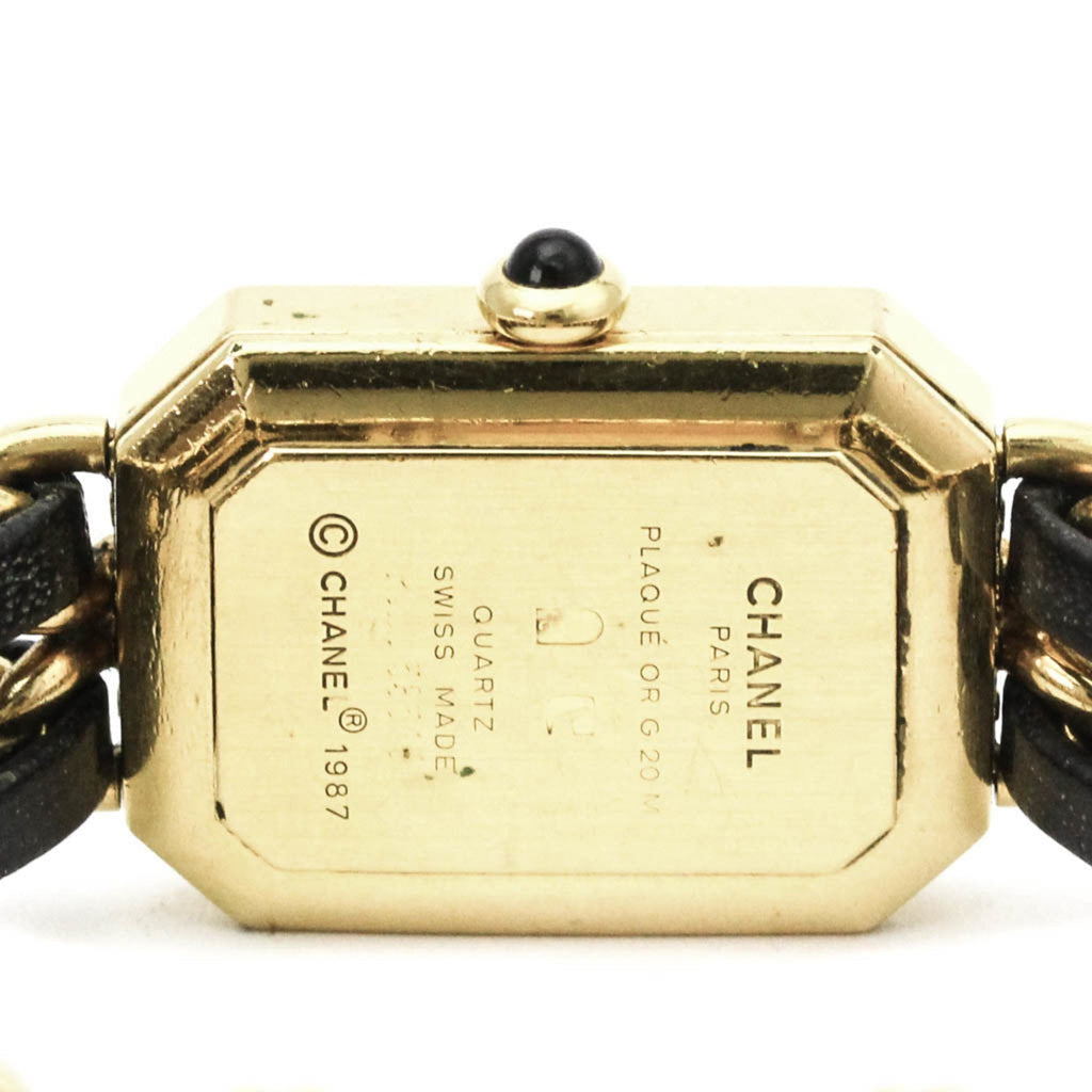 Chanel Premiere Rock Quartz Watch Plated Metal And Leather Watch (Pre-Owned)