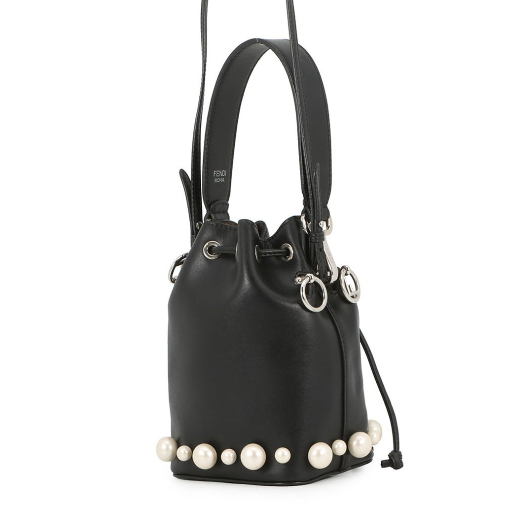 Fendi Black Leather Handbag Shoulder Bag (Pre-Owned)