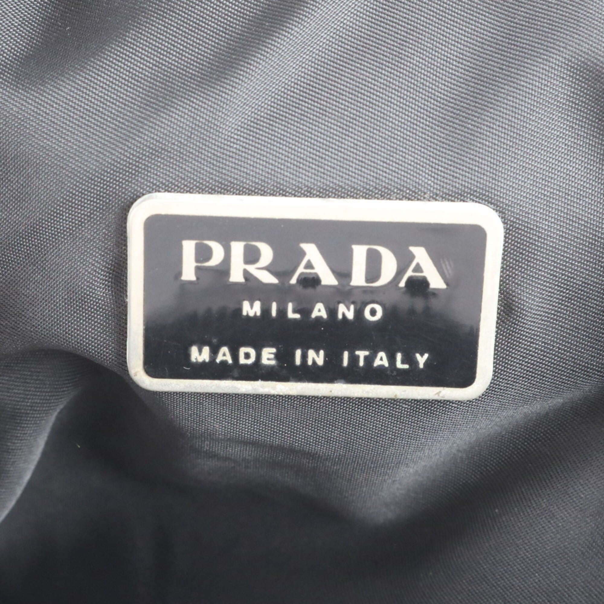 Prada Black Nylon Leather Shoulder Bag (Pre-Owned)