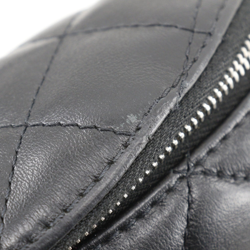 Chanel Black Leather Fanny Pack Sling Bag (Pre-Owned)