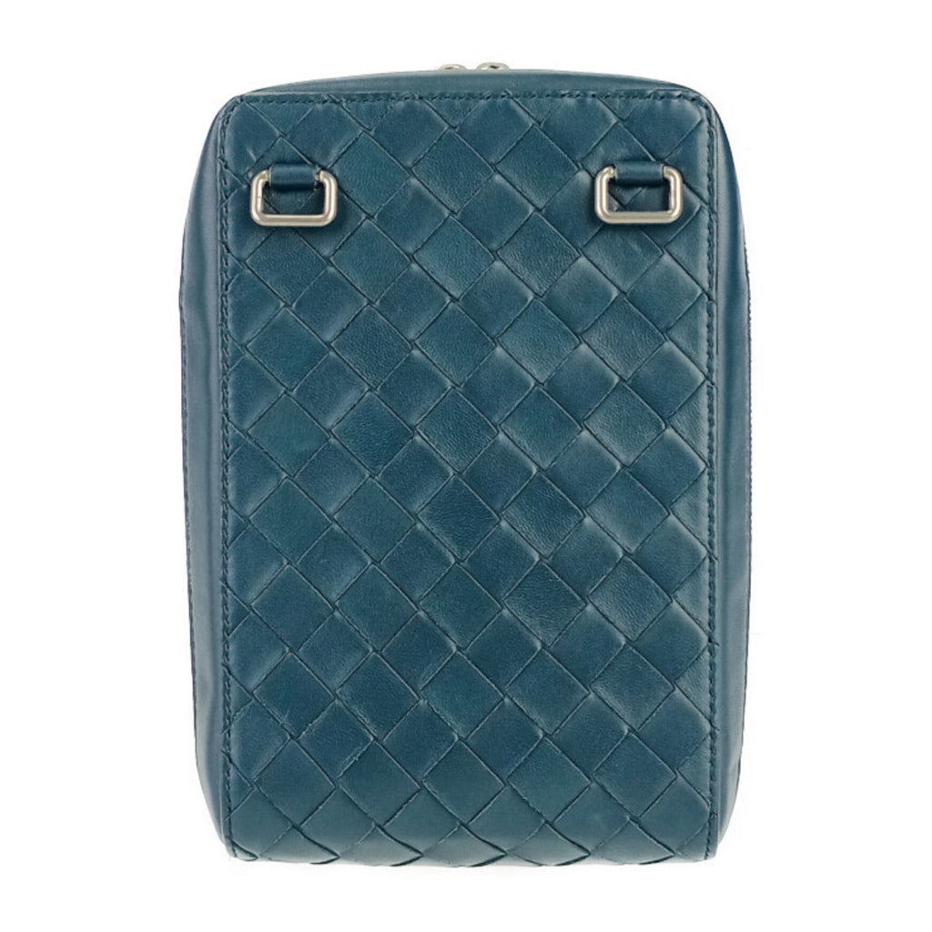 Bottega Veneta Blue Intrecciato Handbag Shoulder Bag Tote Bag (Pre-Owned)