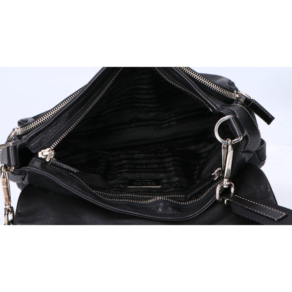 Prada Black Leather Shoulder Bag (Pre-Owned)