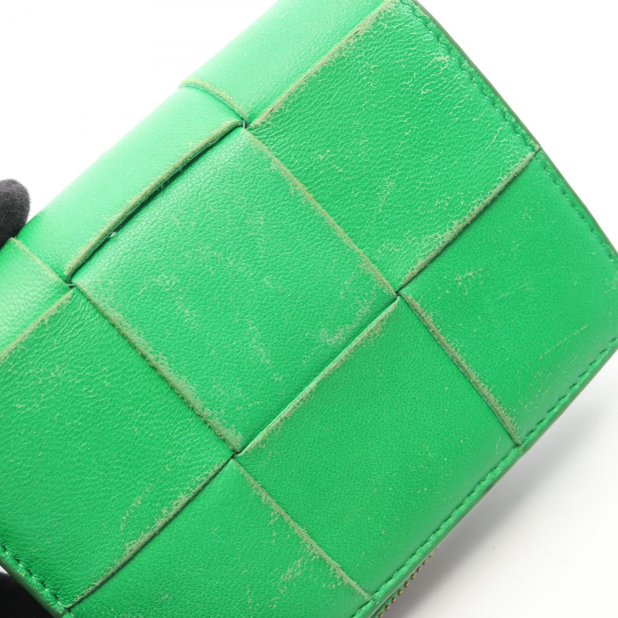 Bottega Veneta Green Leather Wallet (Bi-Fold) (Pre-Owned)