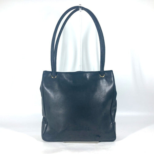 Chanel Dark Navy Leather Boston Bag Shoulder Bag Tote Bag (Pre-Owned)